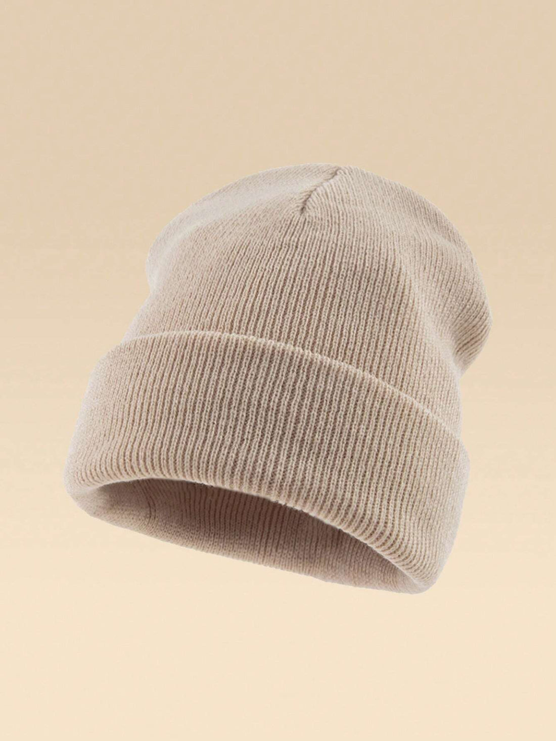 Gorro de punto en caqui