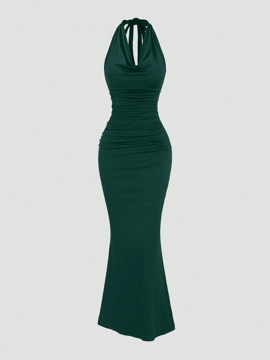 Vestido de sirena halter en verde