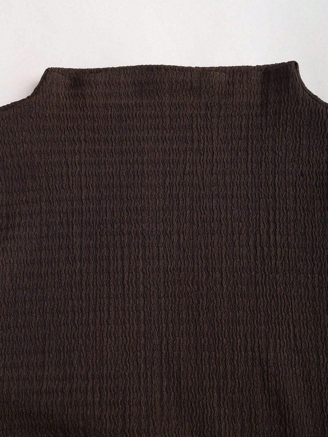 Vestido mini de punto en café, vista 3