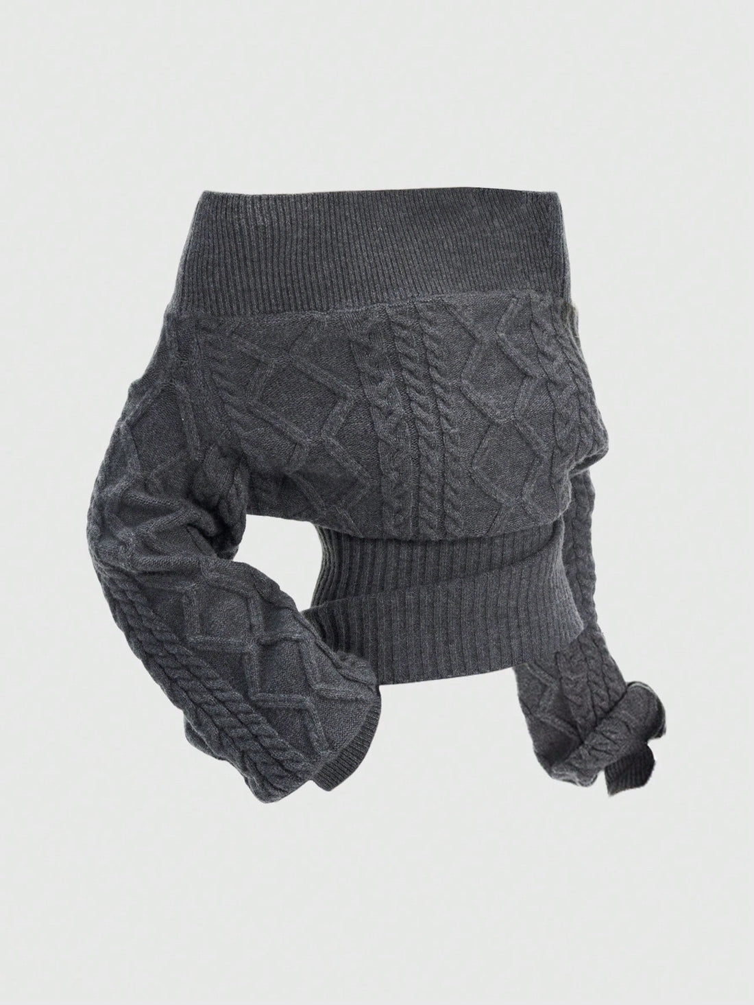 Jersey de punto grueso en gris