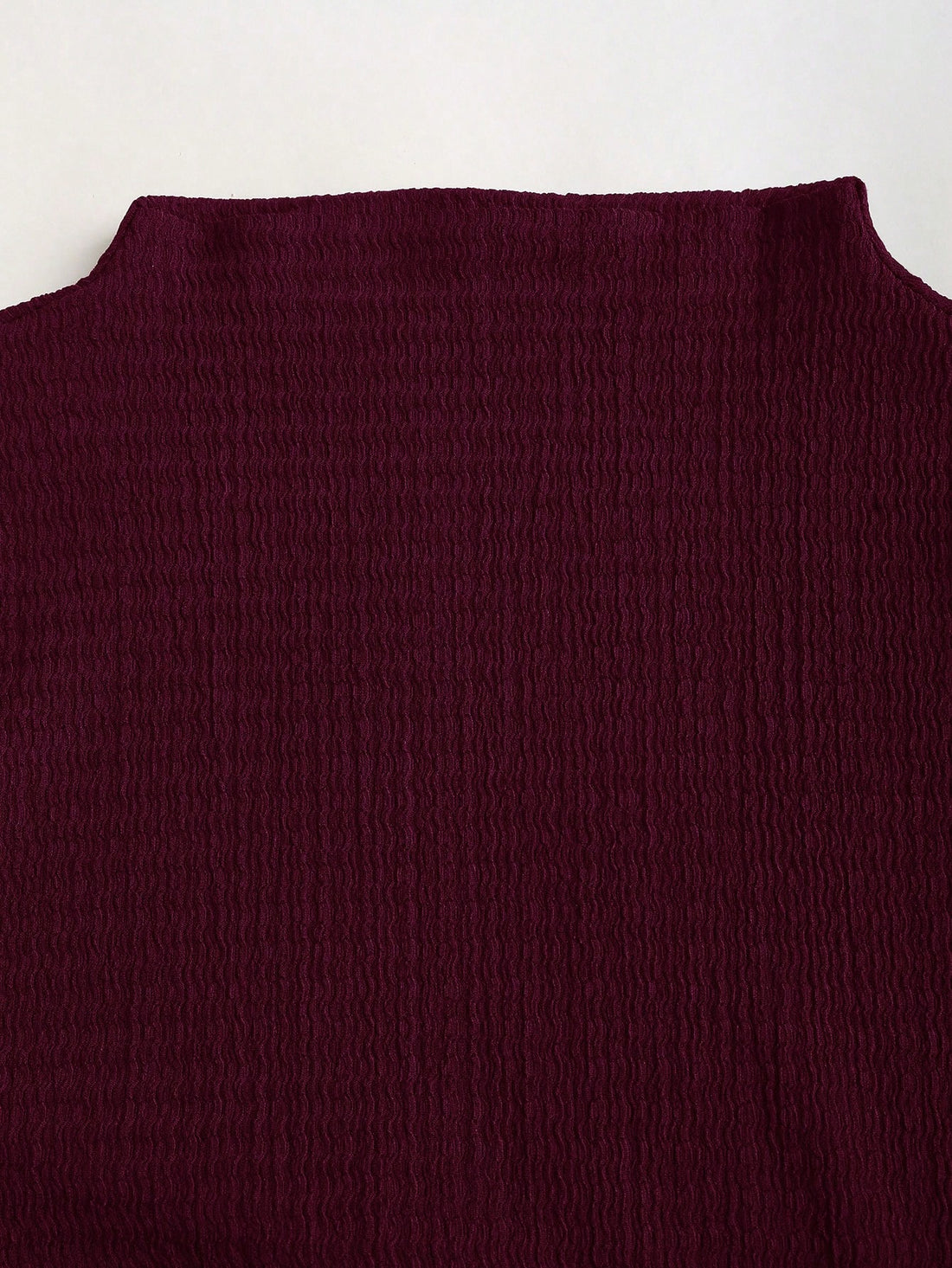 Vestido mini de punto en burdeos, vista 3