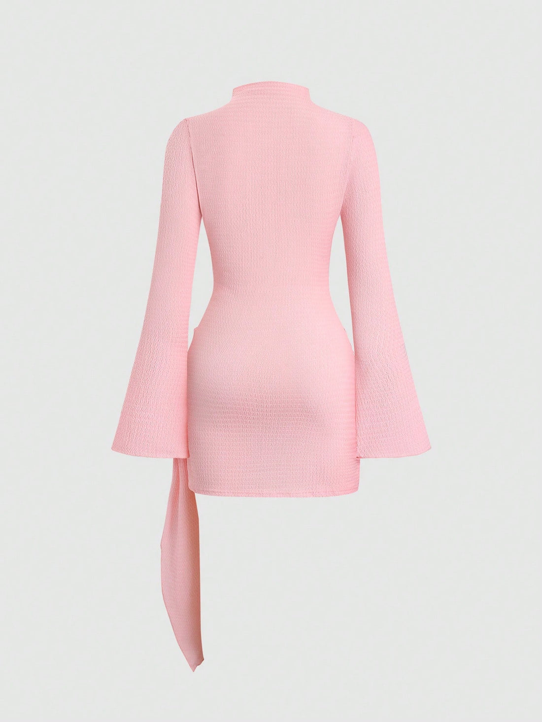 Vestido mini de punto en rosa, vista 2