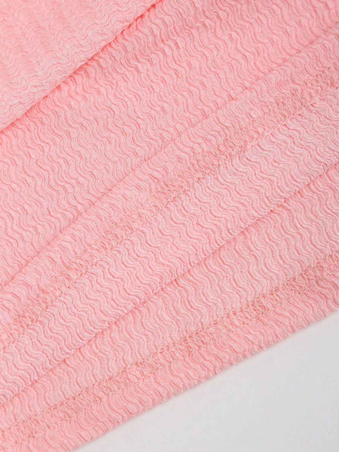 Vestido mini de punto en rosa, vista 3