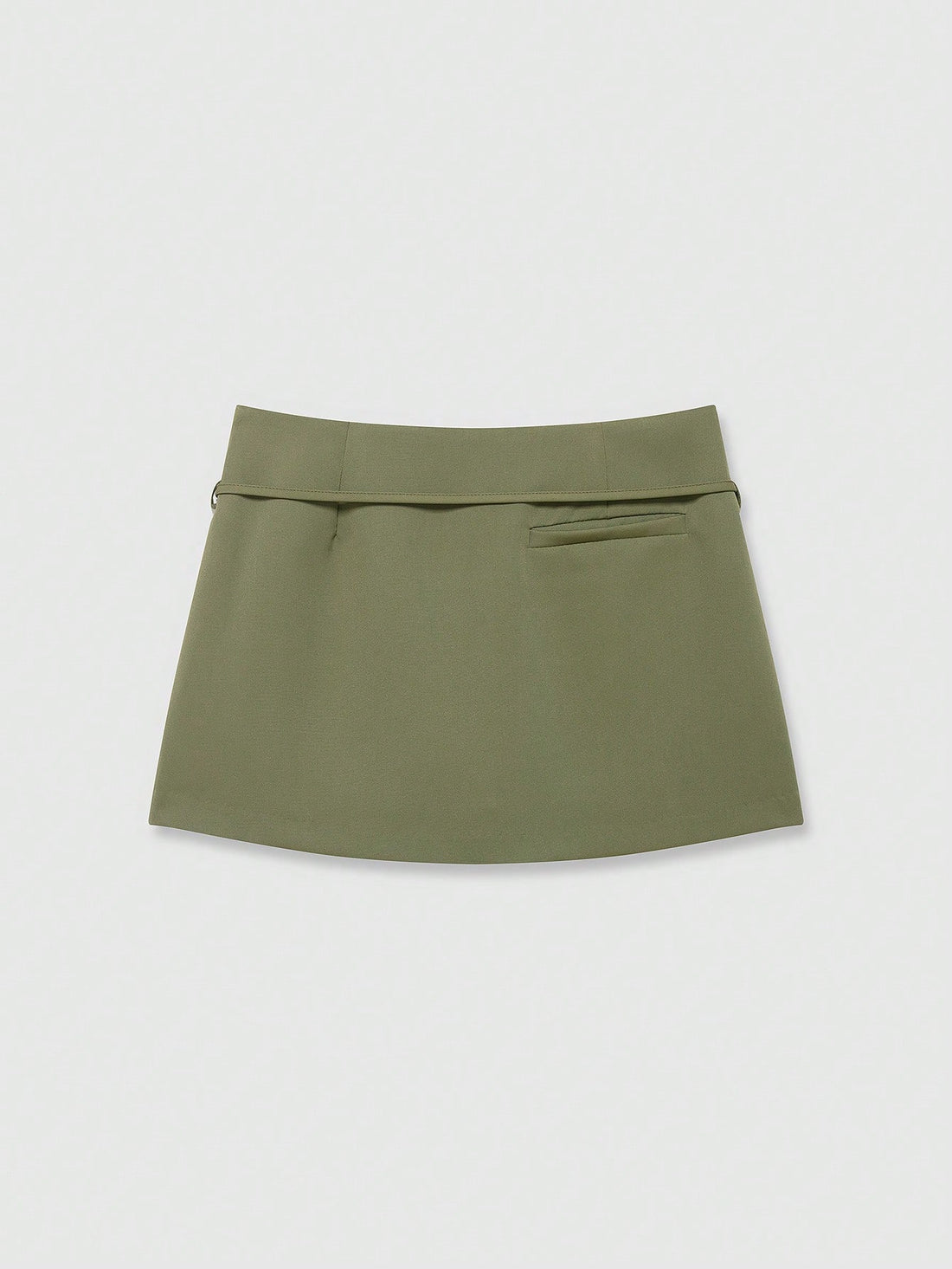 Falda pantalón con hebilla en verde musgo, vista 2