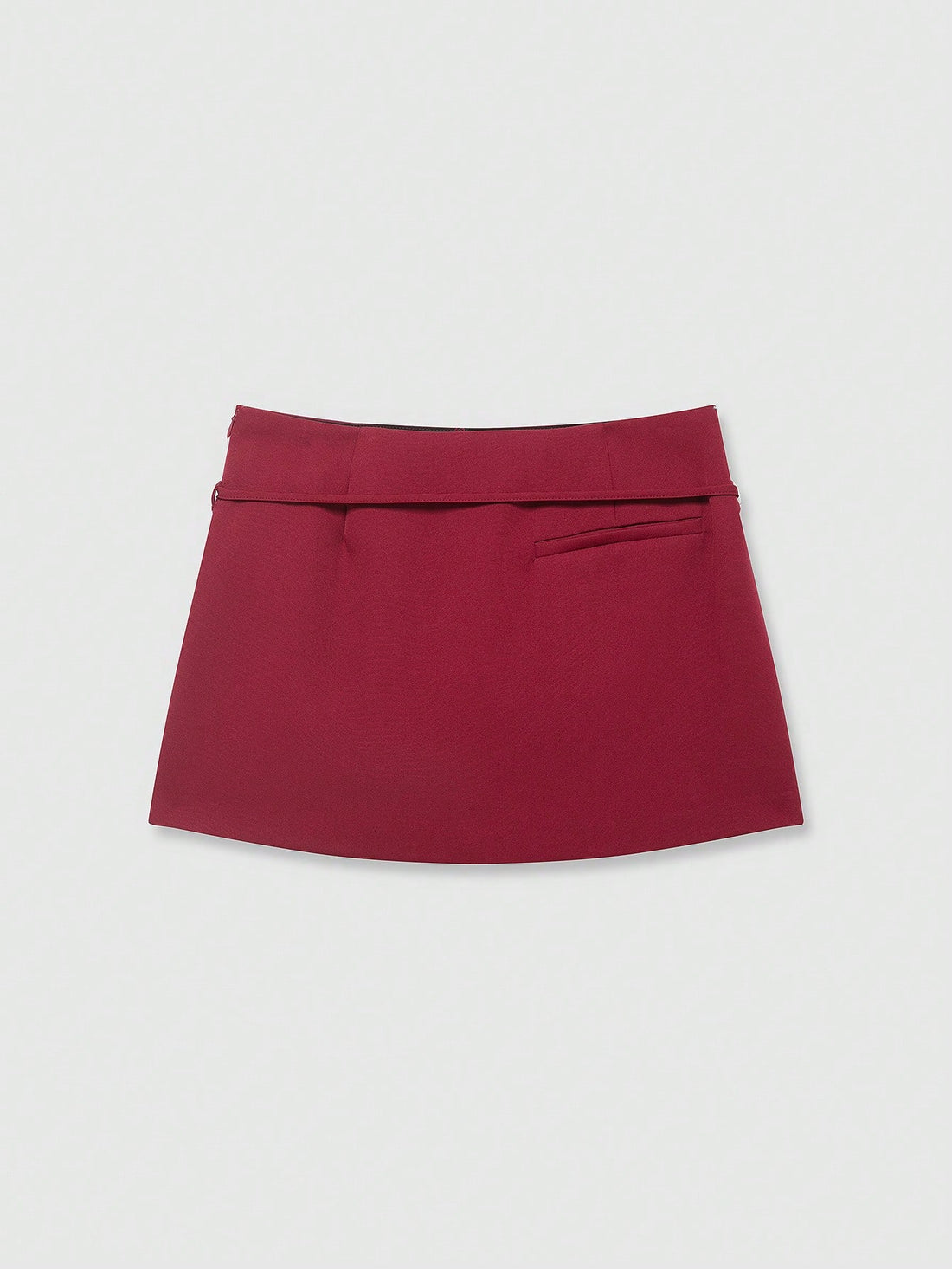 Falda pantalón con hebilla en burdeos, vista 2