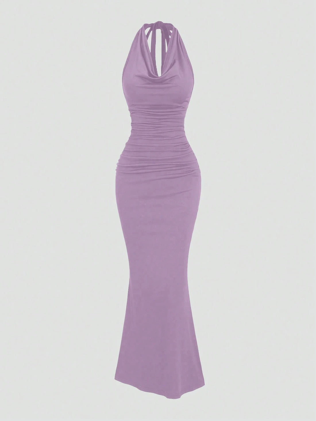 Vestido de sirena halter en morado