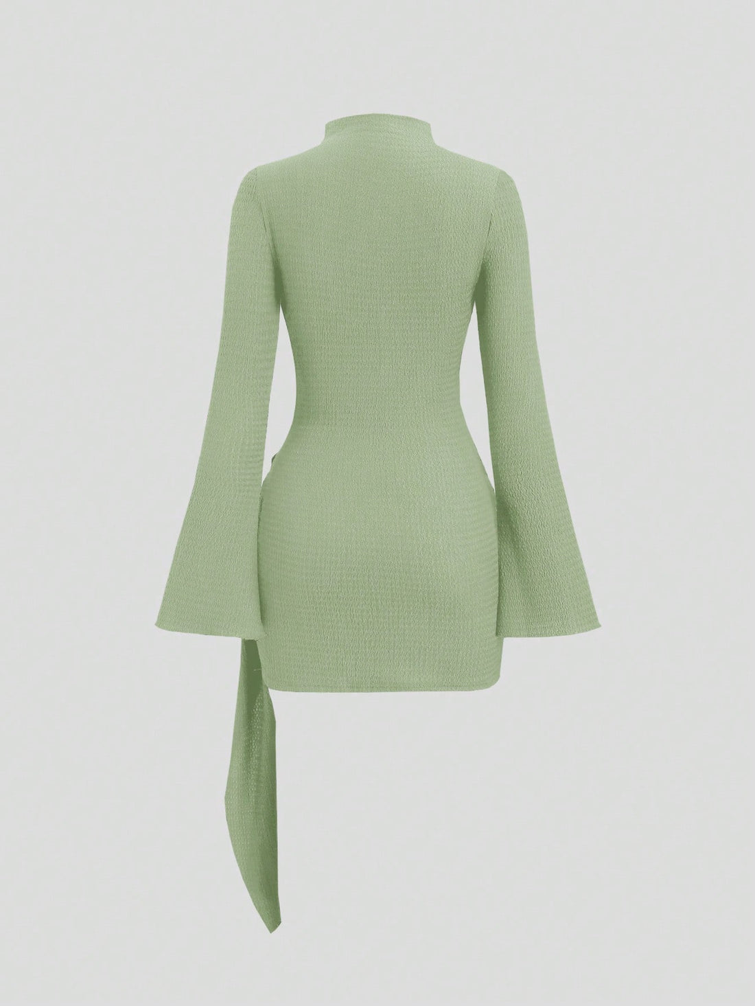 Vestido mini de punto en verde menta, vista 2