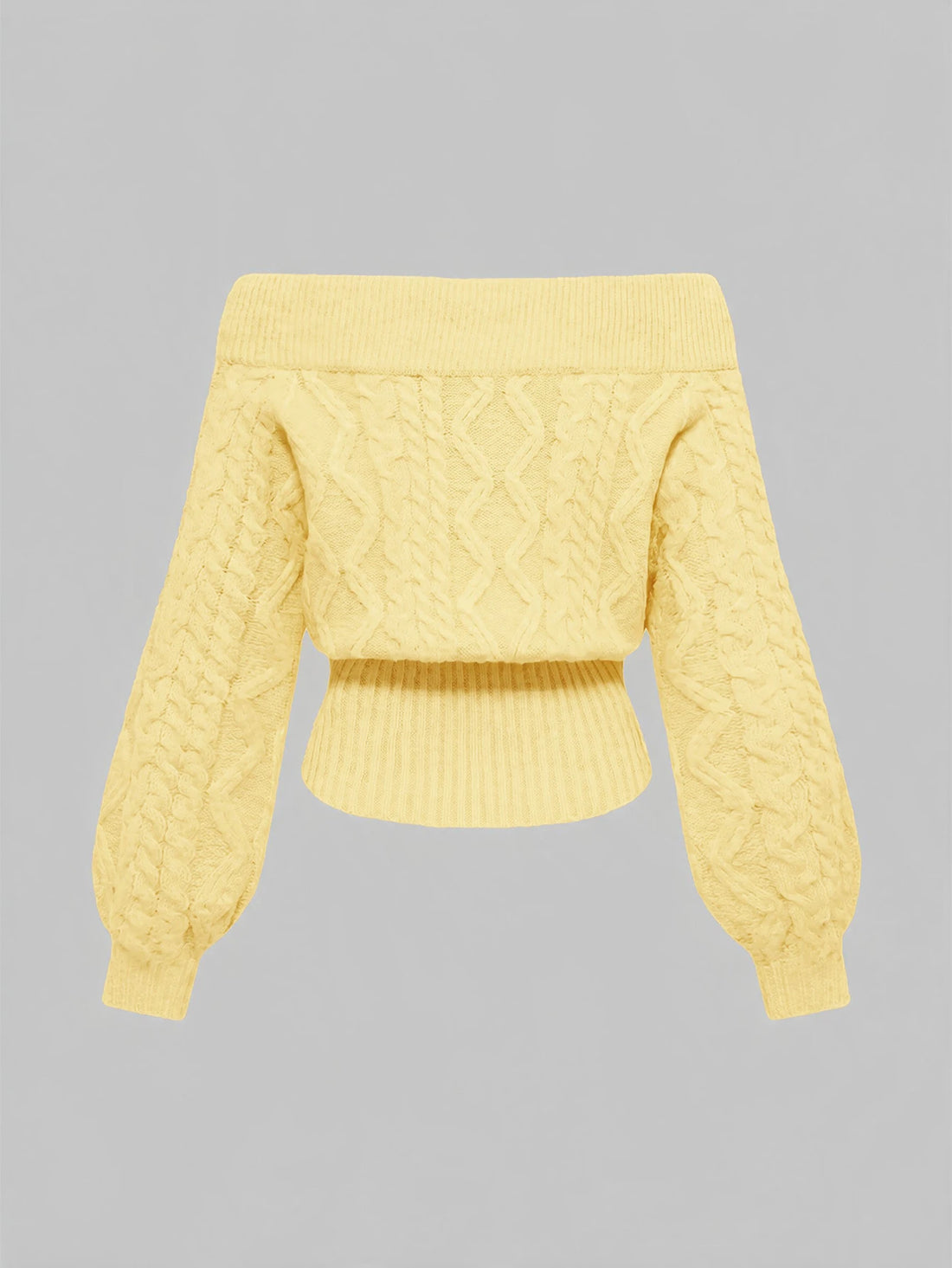 Jersey de punto grueso en amarillo claro, vista 2