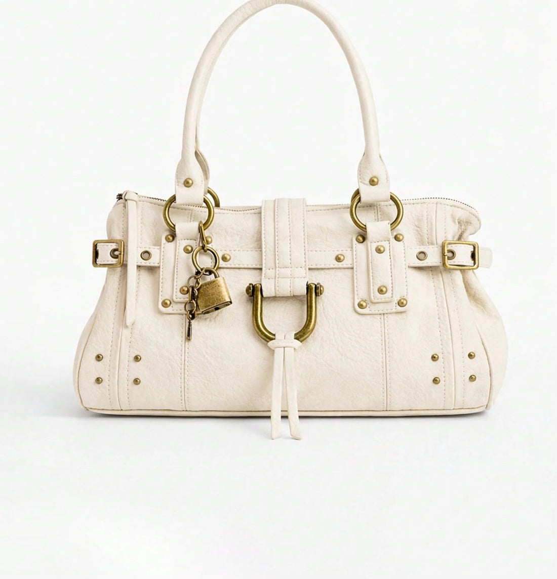 Bolso boston vintage en blanco