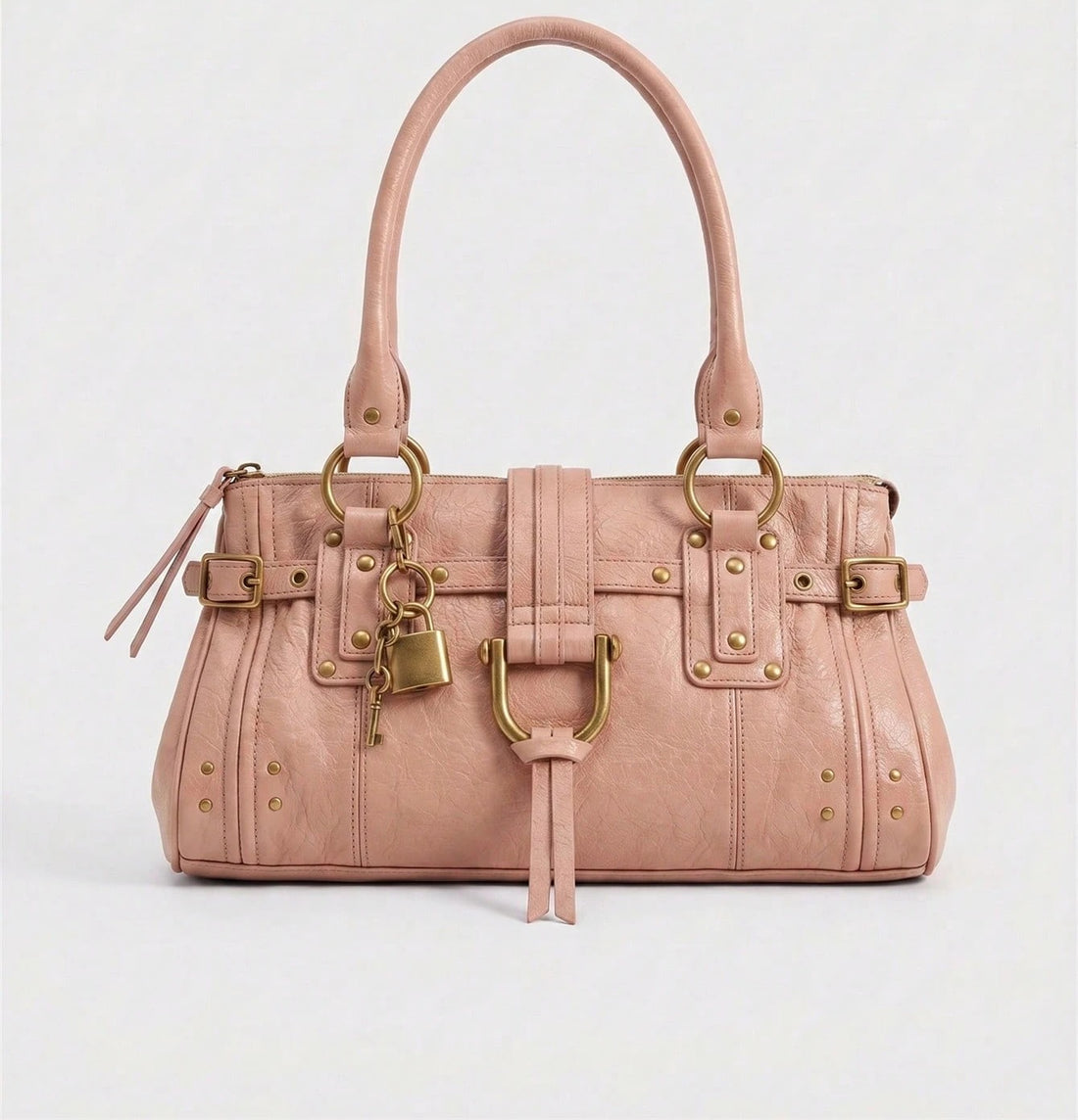 Bolso boston vintage en rosa