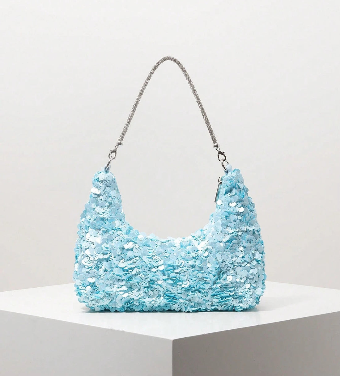 Bolso de lentejuelas en azul