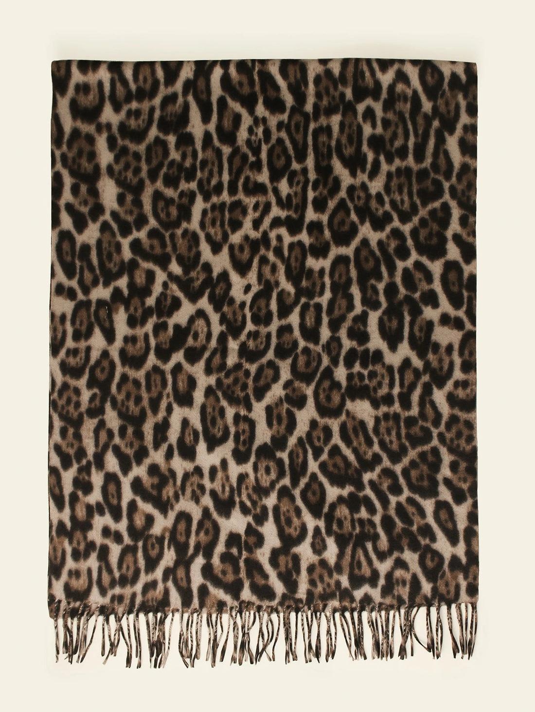 Bufanda de leopardo con flecos, vista 2