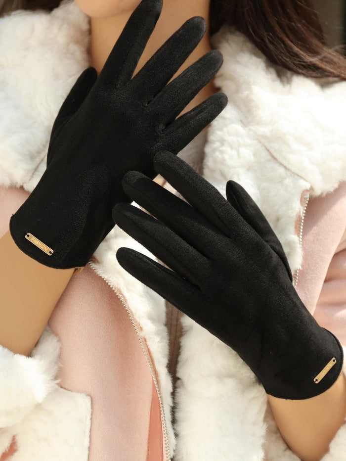 Guantes táctiles en negro