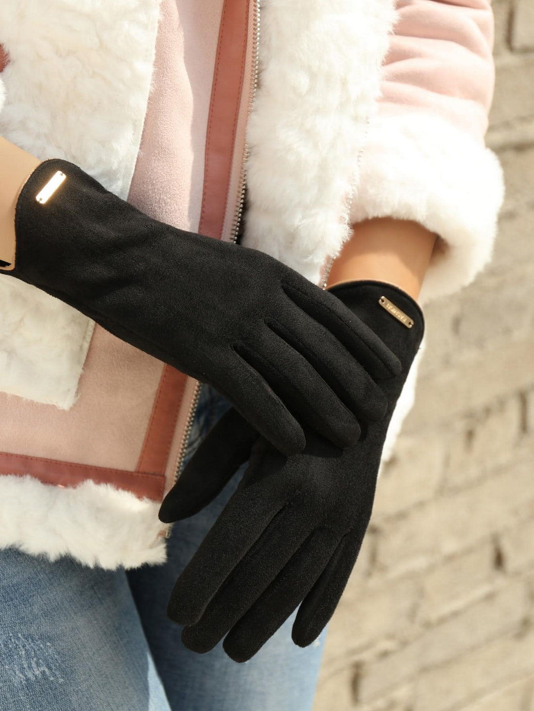 Guantes táctiles en negro, vista 2