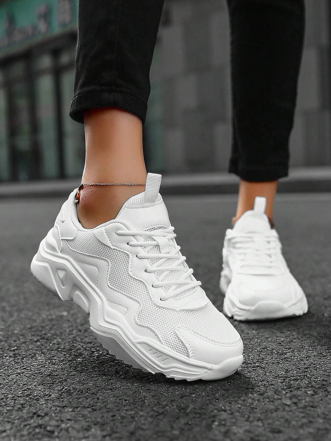 Zapatilla chunky en blanco