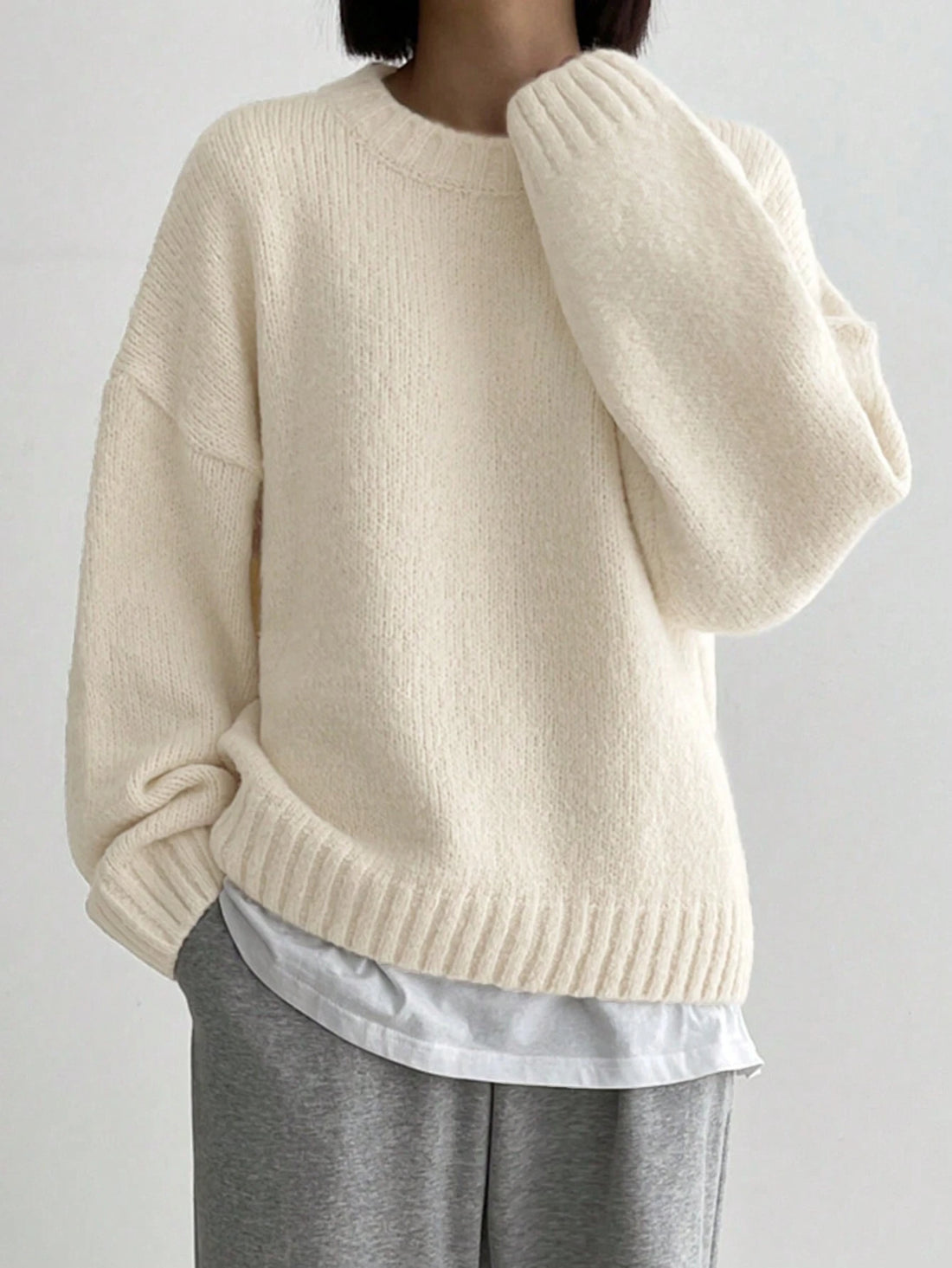 Jersey oversize en beis
