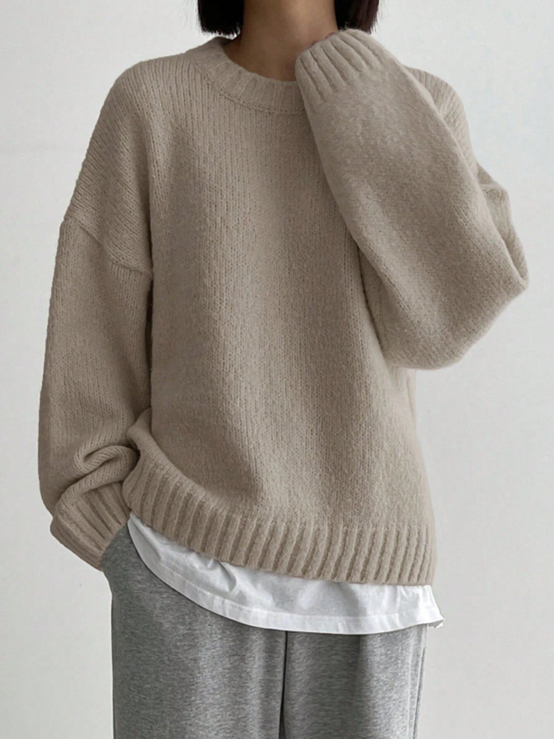 Jersey oversize en caqui