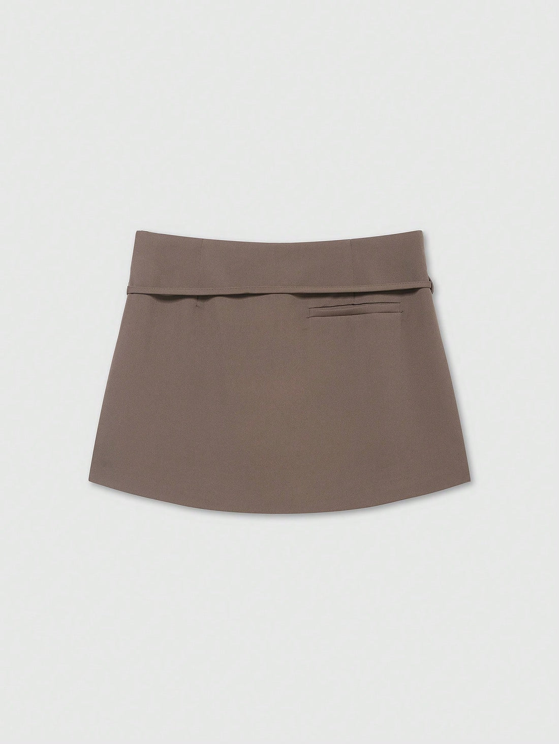 Falda pantalón con hebilla en café, vista 2