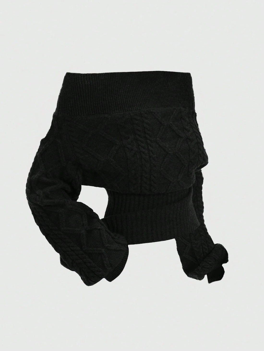 Jersey de punto grueso en negro