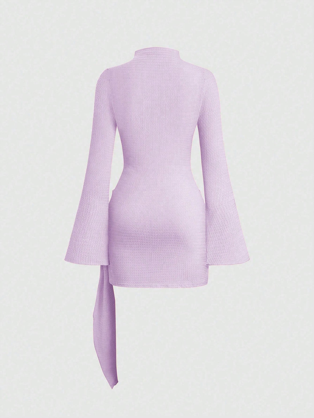 Vestido mini de punto en púrpura malva, vista 2