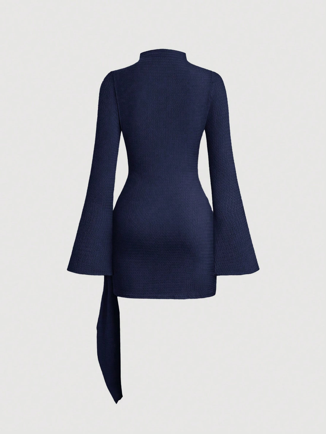 Vestido mini de punto en azul marino, vista 2