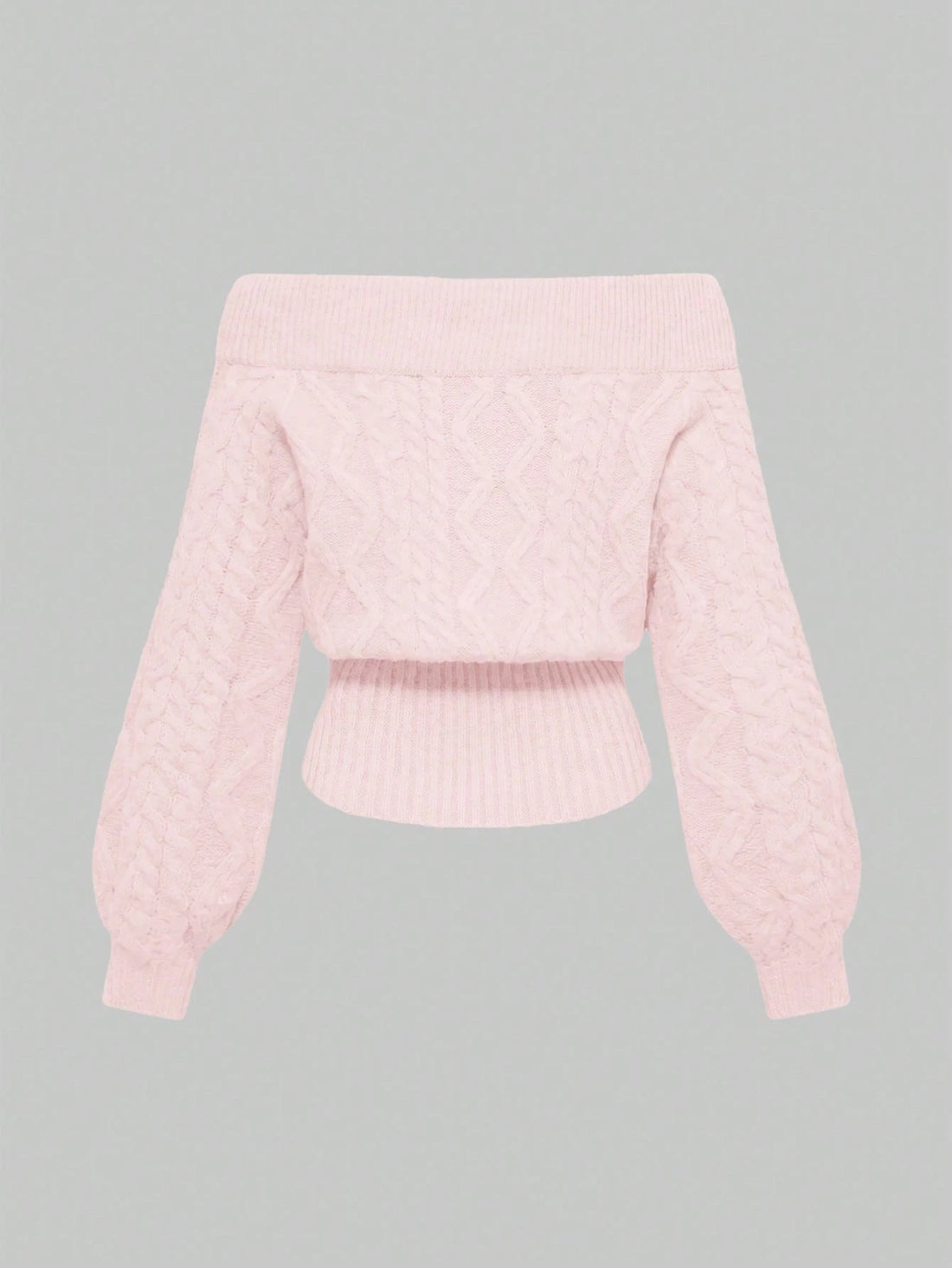 Jersey de punto grueso en rosa, vista 2