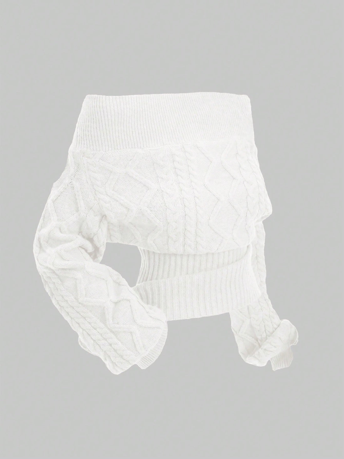 Jersey de punto grueso en blanco