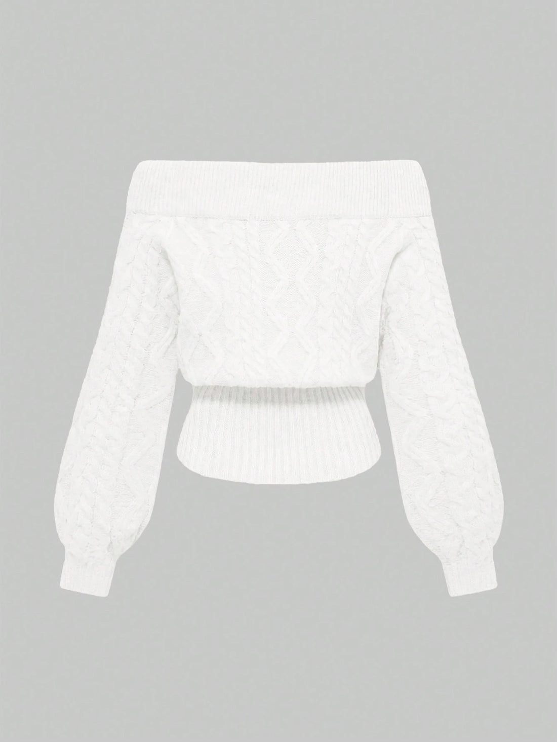Jersey de punto grueso en blanco, vista 2