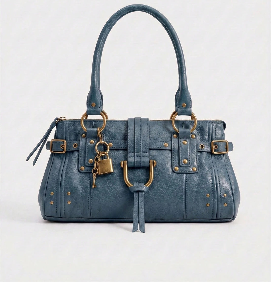 Bolso boston vintage en azul