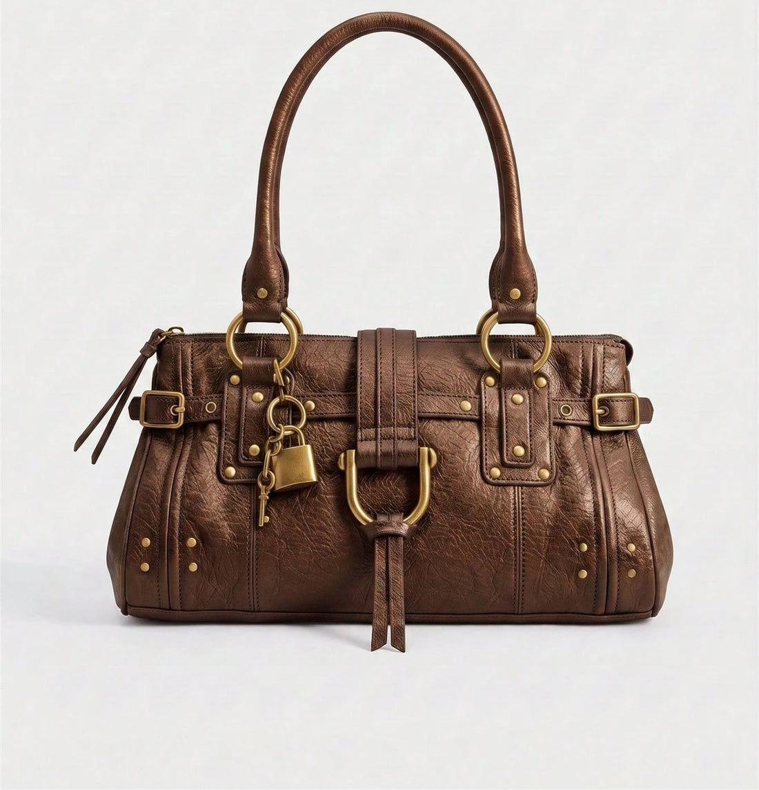 Bolso boston vintage en bronce