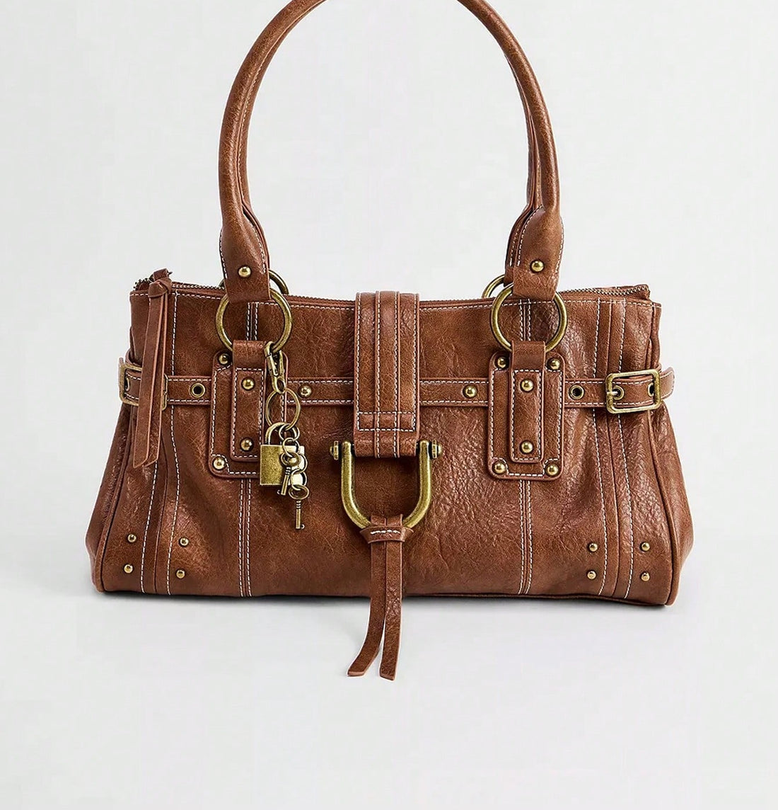 Bolso boston vintage en marrón