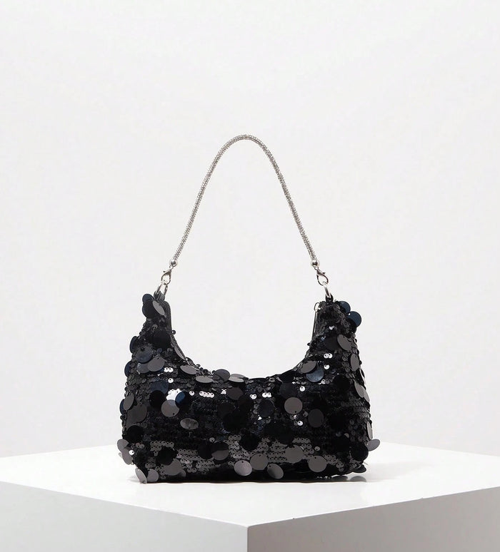 Bolso de lentejuelas en negro