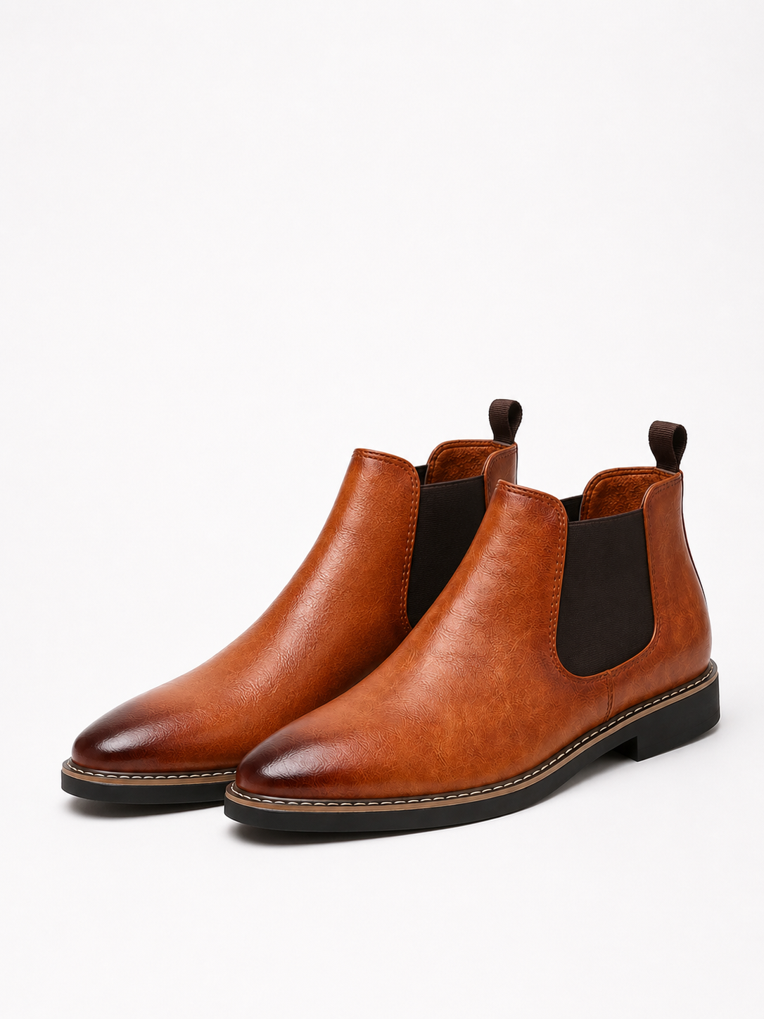 Botines Chelsea de polipiel en camel