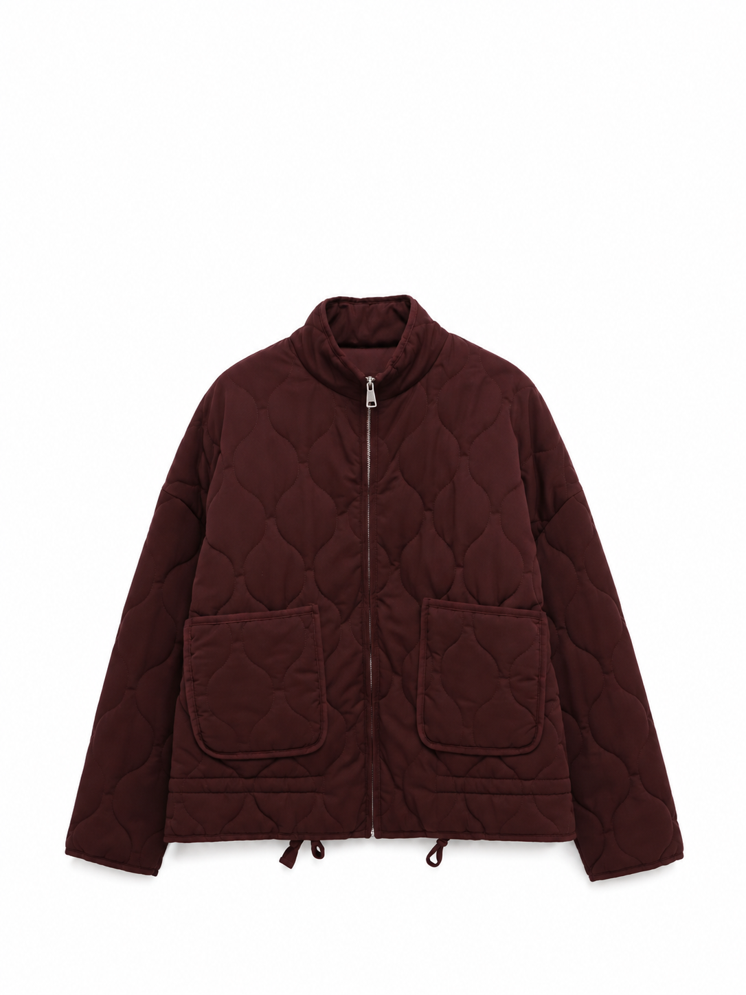 Chaqueta acolchada oversize con bolsillos de parche