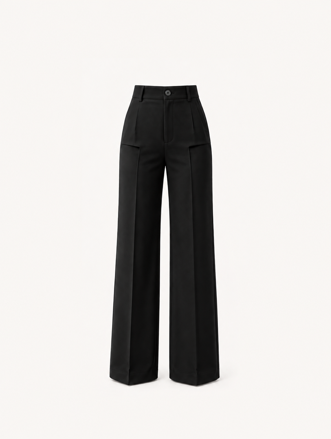 Pantalón de vestir wide leg negro con pinzas