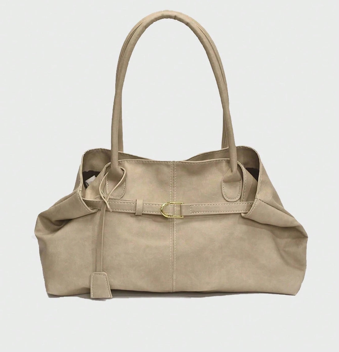 Bolso saco grande en caqui