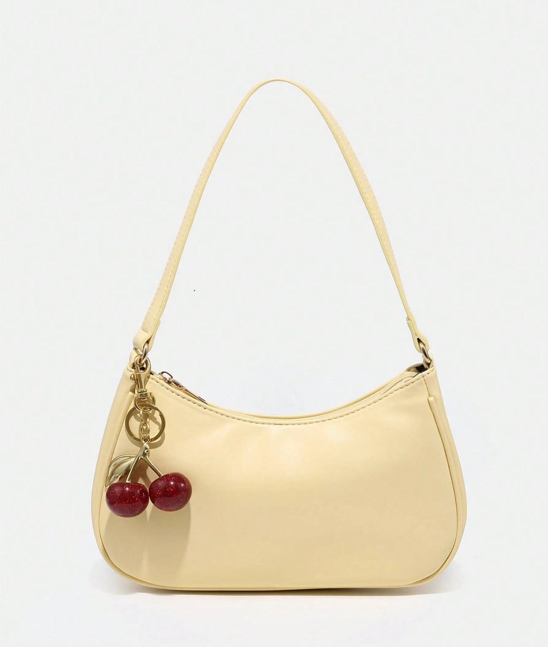 Bolso baguette en amarillo mantequilla