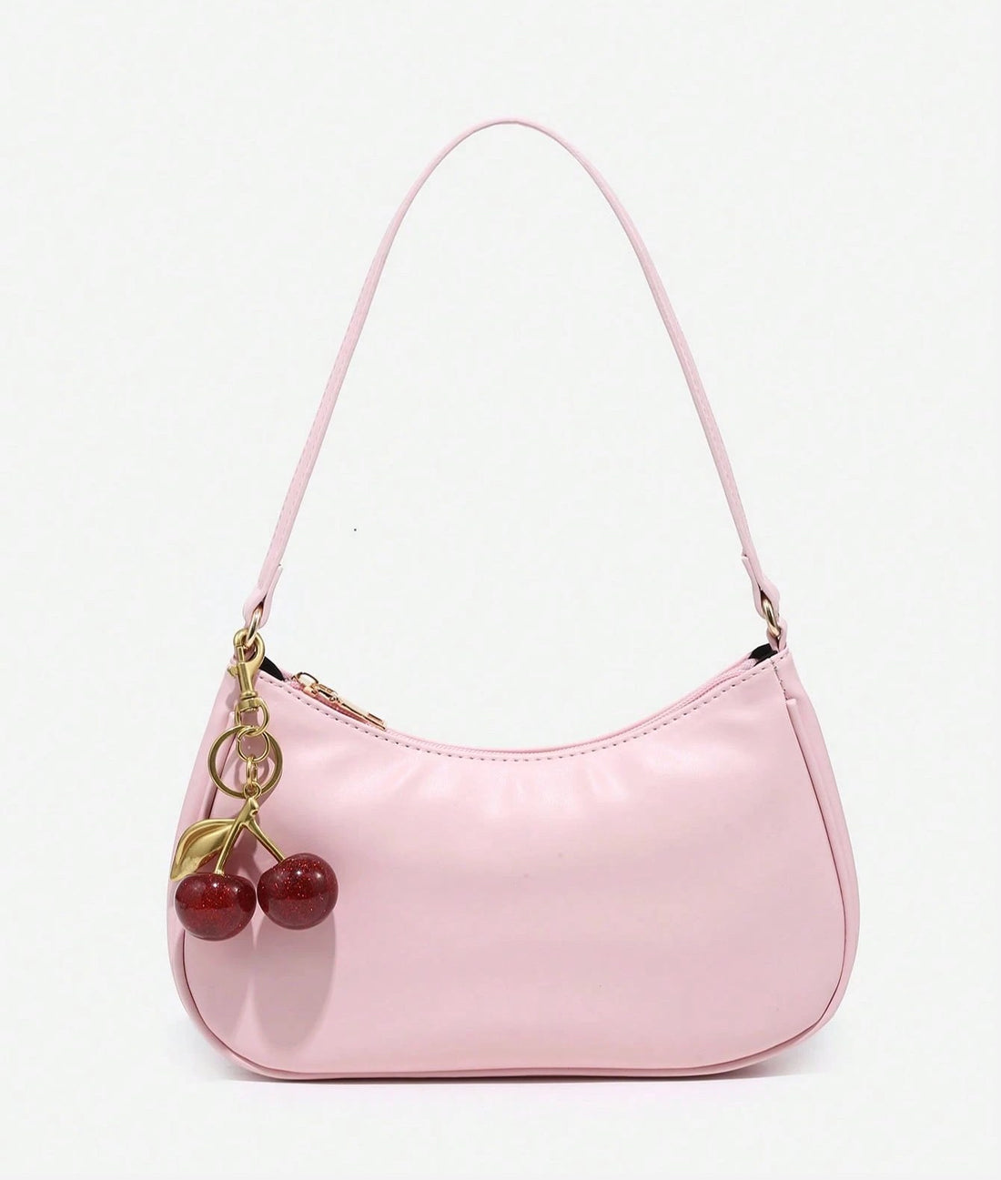 Bolso baguette en rosa palo